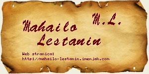 Mahailo Leštanin vizit kartica